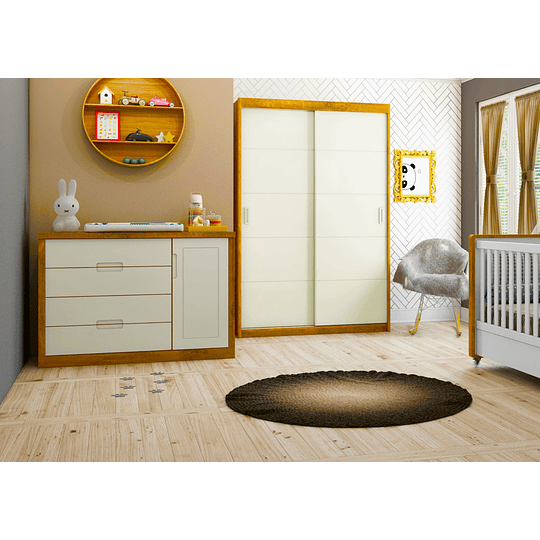 Comoda Tutto Con Puerta Beige Caramelo
