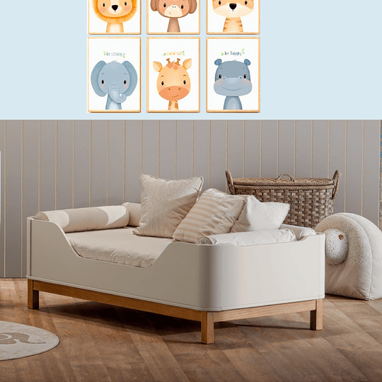 Cuna Flow 3 Funciones Beige Eco Wood