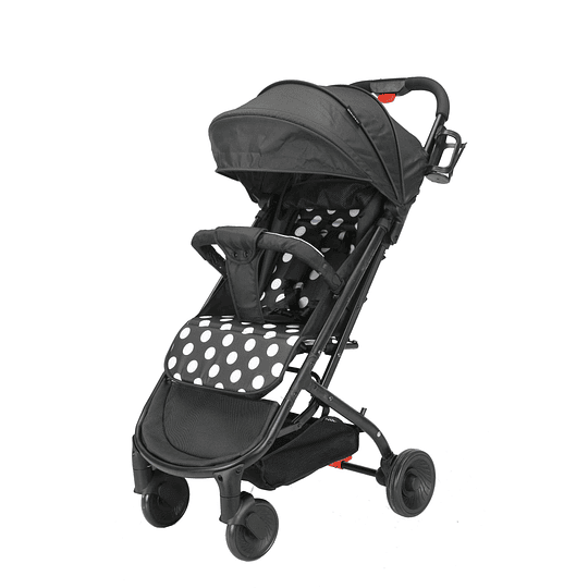 Coche Ultra Compacto Mimo Negro Lunares - Retiro Express