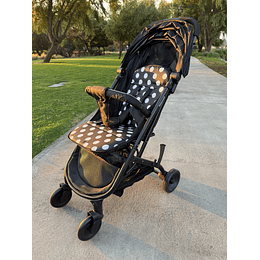 Coche Ultra Compacto Mimo Negro Lunares - Retiro Express