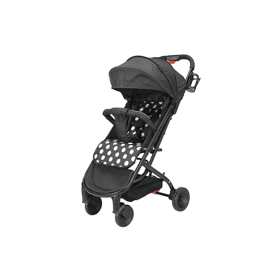 Coche Ultra Compacto Mimo Negro Lunares - Retiro Express