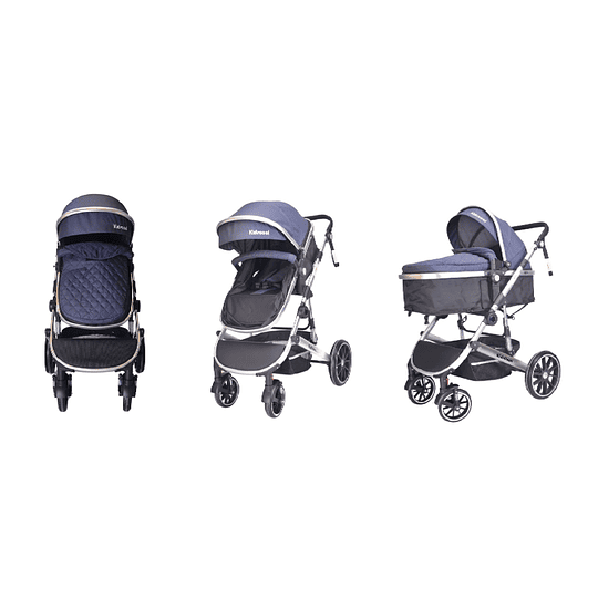 Coche Cuna Lux 3 En 1 Kidscool Azul - Retiro Express