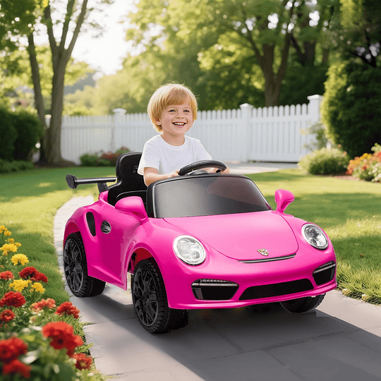Auto a Bateria Porsche 911 Ruf Ctr3 Rosado 12v 2Motores