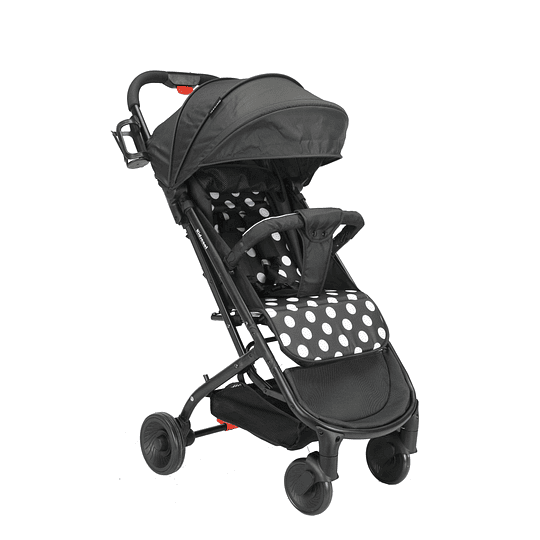 Coche Ultra Compacto Mimo Negro Lunares - Retiro Express