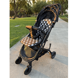 Coche Ultra Compacto Mimo Negro Lunares - Retiro Express