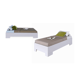 Cama Individual Xangai 190x90 Blanco 