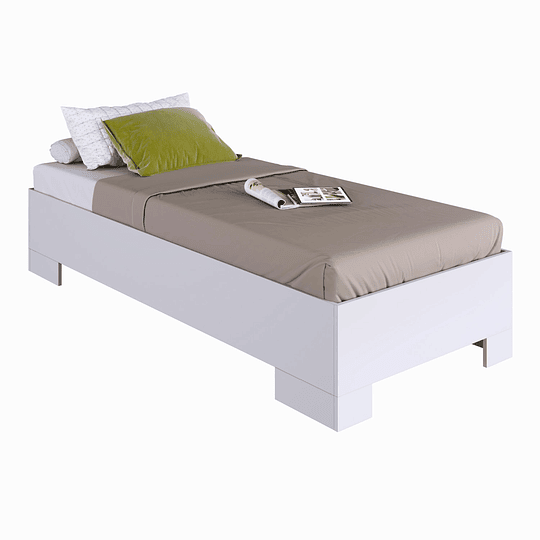 Cama Individual Xangai 190x90 Blanco 