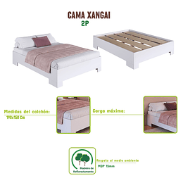Cama 2pl Xangai 190x150  Miel