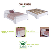 Cama 2pl Xangai 190x150  Miel