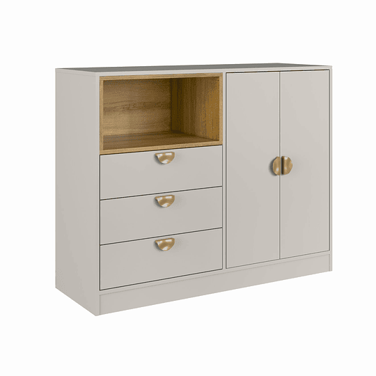 Comoda 2 Puertas y 3 Cajones Cariño Arena 