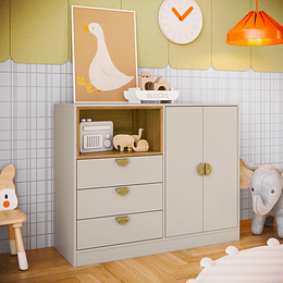 Comoda 2 Puertas y 3 Cajones Cariño Arena 