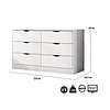Comoda 6 Cajones Pisa Blanco