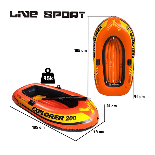 Retiro Express - Bote Inflable Explorer 200 Live Sport