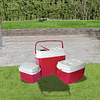 Set cooler Camp 3 piezas rojo 32L, 12L Y 5L