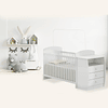 Cuna con Mudador Bambini Blanco+Colchon Cuna Baby Box 130x60
