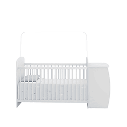 Cuna con Mudador Bambini Celeste+Colchon Cuna Baby Box 130x60