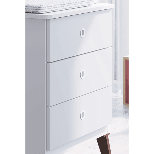 Cuna Con Cajonera Encanto Blanco+Colchon Cuna Baby Box 130x60