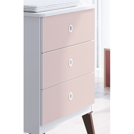 Cuna Con Cajonera Encanto Rosada+Colchon Cuna Baby Box 130x60