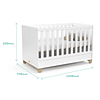 Cuna Madera New Zupi Blanca Caramelo + Colchon Cuna Baby Box 130x70