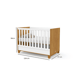 Mini Cama Zupi Blanca + Colchon Cama Baby Box 150x70