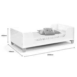 Mini Cama Zupi Beige + Colchon Cama Baby Box 150x70