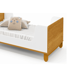 Mini Cama Zupi Blanca Caramelo + Colchon Cama Baby Box 150x70