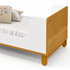 Mini Cama Zupi Blanca Caramelo + Colchon Cama Baby Box 150x70