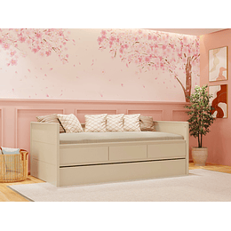 Cama Nido 3 Cajones Lais Perla - Preventa 10 de Febrero+ Colchon Cama Box 188x78 + Colchon Cama Box 188x88