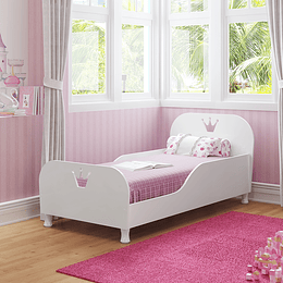 Mini Cama Transición Princesa Blanca + Colchon Cama Baby Box 150x70