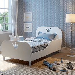 Mini Cama Transición Princesa Blanca + Colchon Cama Baby Box 150x70