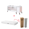 Cuna Con Cajonera Encanto Rosada+Colchon Cuna Baby Box 130x60