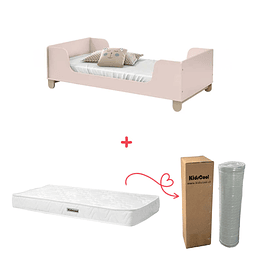 Mini Cama Zupi Rosada + Colchon Cama Baby Box 150x70