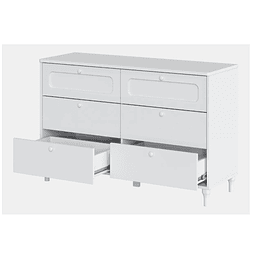 Comoda 6 Cajones Blanca