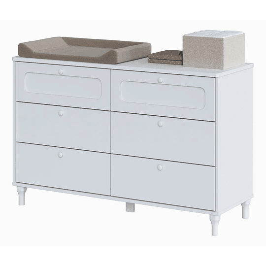 Comoda 6 Cajones Blanca