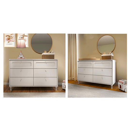 Comoda 6 Cajones Blanca