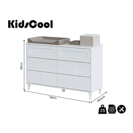 Comoda 6 Cajones Blanca