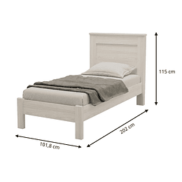 Cama 1 Plaza Munique Vainilla