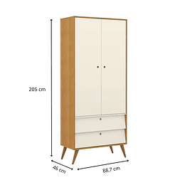Ropero Gold 2 Pts Beige Eco Wood