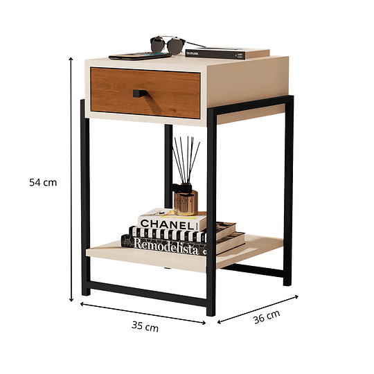 Velador industrial caramelo