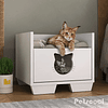 Cama Gatito Blanca Petscool Con Cajón