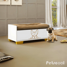 Cama Perrito Blanca Petscool Con Cajon