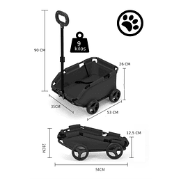 Carro Plegable Para Mascota Black