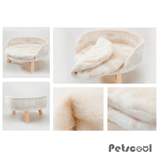 Cama Premiun Beige Para Mascotas