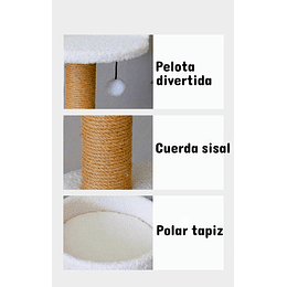 Rascador Blanco Para Gatos 3 Niveles