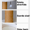 Rascador Blanco Para Gatos 3 Niveles