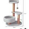 Rascador Blanco Para Gatos 3 Niveles