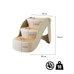 Escalera Plegable Para Mascota Café