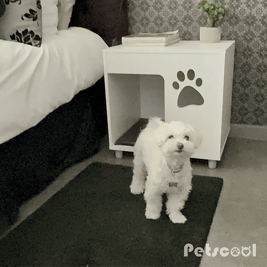 Velador Blanco Pet Para Perro Con Cojín