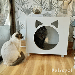 Velador Blanco Pet Para Gato Con Cojín