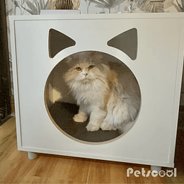 Velador Blanco Pet Para Gato Con Cojín